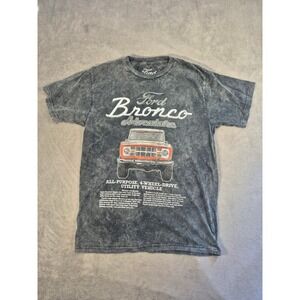 Ford Bronco Adventure Graphic T-Shirt Men/Woman Medium Gray Acid Wash Cotton Tee